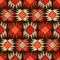 Aztec elements. Ethnic boho ornament. Seamless pattern. Tribal motif. Vector illustration for web design or print.