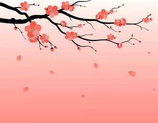 Spring is coming vector banner greetings design with colorful flower is blooming for spring season. Vector illustration.Can be used for your work.