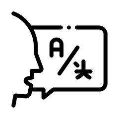 Human Interpreter Translator Icon Thin Line Vector. Tourist Or Business Trip For Translator, Help For Communication Concept Linear Pictogram. Monochrome Outline Isolated Contour Symbol Illustration