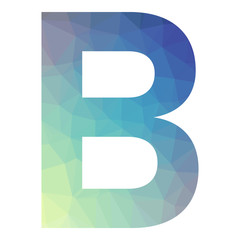 B char Abstract Trianglify gradient Generative Art character illustration