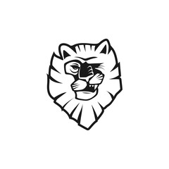 Wild Lion Vector illustration Icon Logo Template