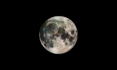 Phase of the moon, full moon. Elements of this image furnished by NASA