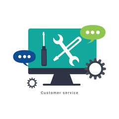 customer support service concept