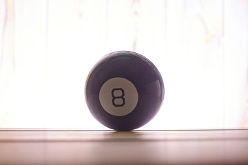 Naklejka na ściany i meble The ball of predictions figure eight on a light background