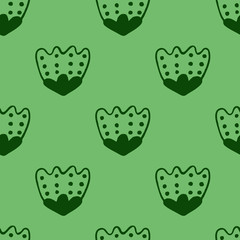 Set of flat flower icons in silhouette isolated on white. Simple retro designs in black and white.