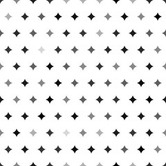 Black and gray twinkles seamless pattern on white background. Monochrome abstract pattern with sparkles and stars.