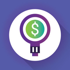 Smart solution icon concept on gradient color