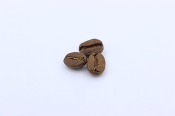 photo of roasted coffee on a white background