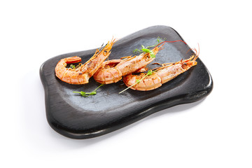 Argentinian shrimps side view