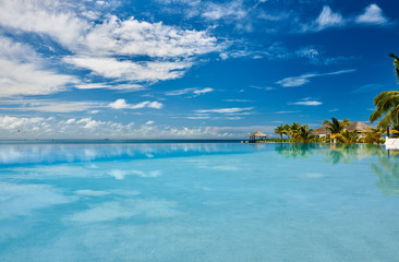 Luxury tropical infinity swimming pool