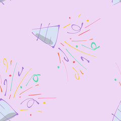 Happy seamless birthday wrapping paper in pink