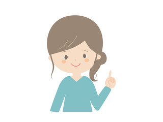 Young woman explaining the gist