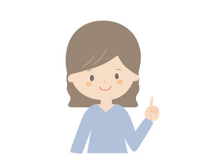 Young woman explaining the gist