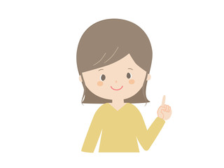 Young woman explaining the gist