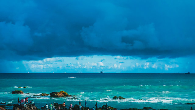 nice cloud rk beach at vizag