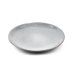 gray plate dishware dish isolated