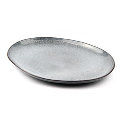 gray plate dishware dish isolated