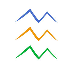 Design Mountains, colorful on white eps