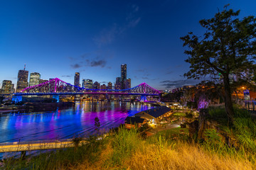 view of city of brisbane at night