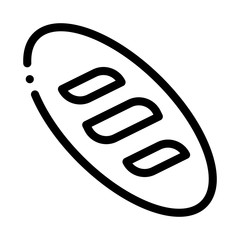 Bread Long Loaf Baked Food Icon Thin Line Vector. Nutritious Organic Bio Crust Bread Concept Linear Pictogram. Homemade Cookery Monochrome Outline Sign Isolated Contour Symbol Illustration