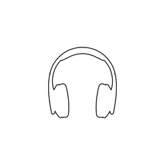 Headphones  - black vector icon listening music symbol 