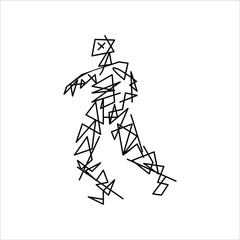 Abstract geometric human anatomy 