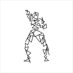 Abstract geometric human anatomy 