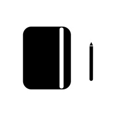 notebook pencil. Simple modern icon design illustration.