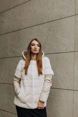 Model in a fur coat