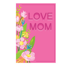 Vector of Happy mother's day illustrations for cute cover or card