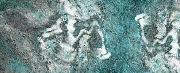 Aquamarine turquoise green marble granite stone texture background banner panorama