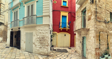 Fototapeta na wymiar Charming streets of Polignano a Mare, Puglia, Italy