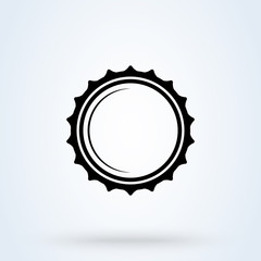 Beer Bottle cap . Illustration isolated icon.