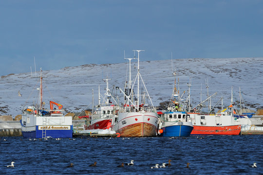 Fishing boats in the Barents sea
