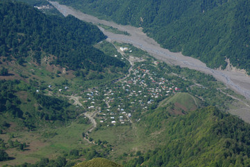 aerial view of mountains