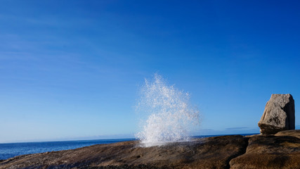 Bicheno Blowhole with Fountain, Tasmania, Australia