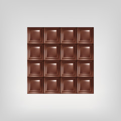 chocolate bar isolated vector flat design