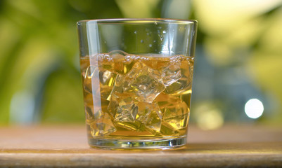 Glass of apple juice