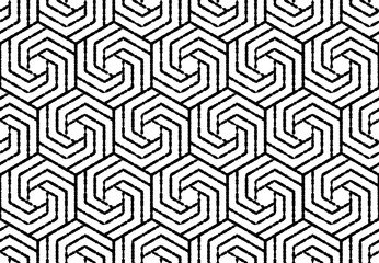 Abstract geometric pattern. A seamless vector background. White and black ornament. Graphic modern pattern. Simple lattice graphic design