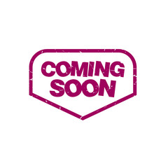Rubber stamp grunge coming soon sign