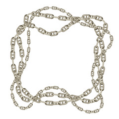 Frame with old chains.