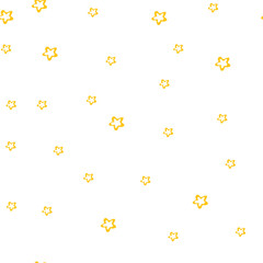 Fototapeta na wymiar Yellow stars seamless pattern for children