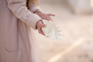 bride and groom holding hands