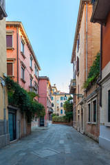 Historic architecture and narrow streets in Venice