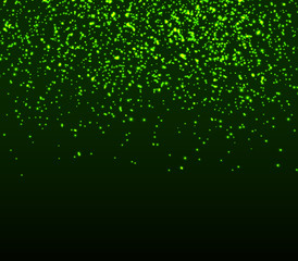 Green magic lights. Glowing sparkles. Vector