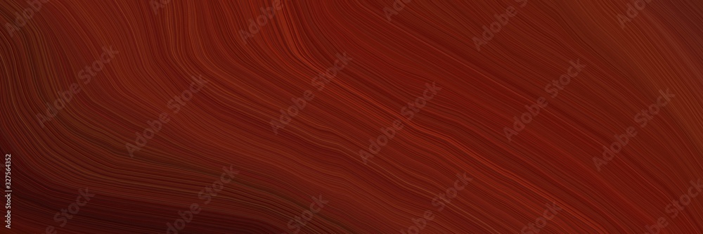 Poster futuristic banner background with dark red, saddle brown and very dark red color. smooth swirl waves