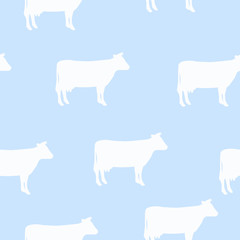 Vector Cows Seamless Pattern , Wallpaper or Background