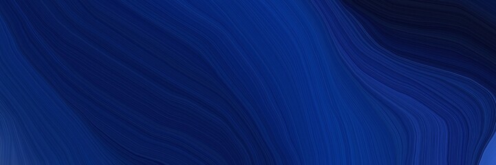 futuristic banner background with midnight blue, very dark blue and strong blue color. curvy background illustration