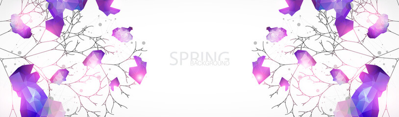 Abstract nature background. Vector tree. Geometric composition for design works.