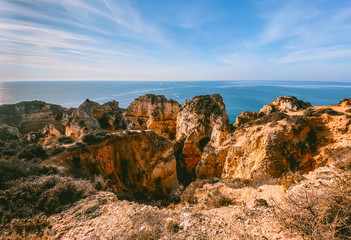 Fototapeta na wymiar Algarve coast and beaches in Portugal